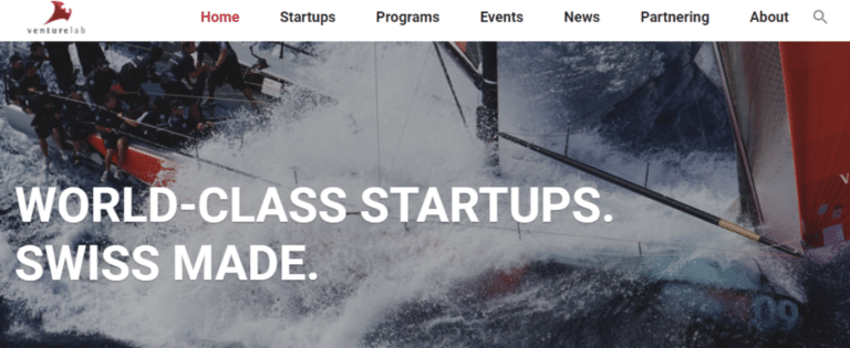 Screenshot of VentureLab website.