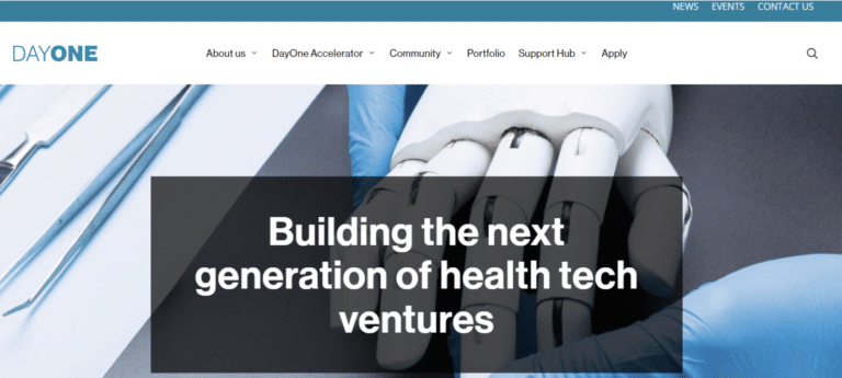 Screenshot of DayOne Accelerator website