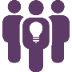 Icon Crowd intelligence purpel